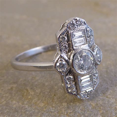 art deco style diamond ring.